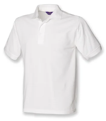 Henbury Henbury Heavy Poly/Cotton Piqué Polo Shirt in WHI