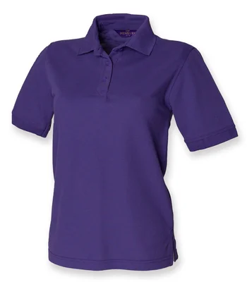 Henbury Henbury Ladies Poly/Cotton Piqué Polo Shirt in PUR