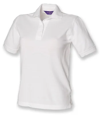 Henbury Henbury Ladies Poly/Cotton Piqué Polo Shirt in WHI