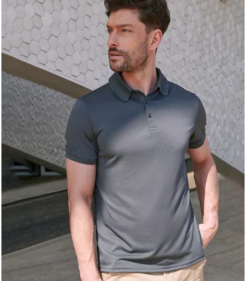 Henbury Henbury Recycled Polyester Piqué Polo Shirt in BLK
