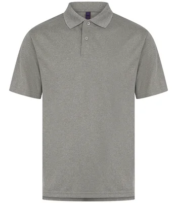 Henbury Henbury Coolplus® Wicking Piqué Polo Shirt in HEA