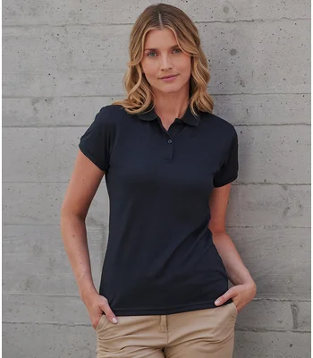 Henbury Henbury Ladies Coolplus® Wicking Piqué Polo Shirt in MBL