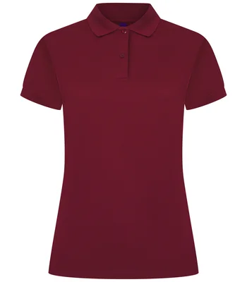 Henbury Henbury Ladies Coolplus® Wicking Piqué Polo Shirt in BUR