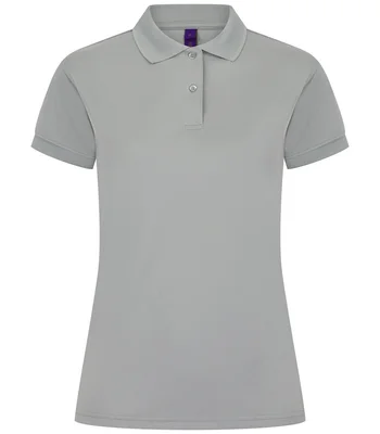 Henbury Henbury Ladies Coolplus® Wicking Piqué Polo Shirt in SIL