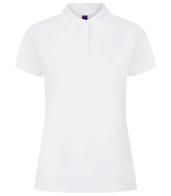 Henbury Henbury Ladies Coolplus® Wicking Piqué Polo Shirt in WHI