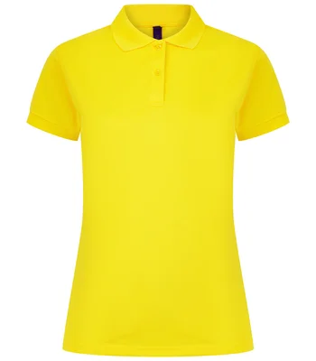 Henbury Henbury Ladies Coolplus® Wicking Piqué Polo Shirt in YEL