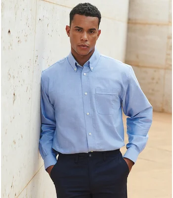Henbury Henbury Long Sleeve Classic Oxford Shirt
