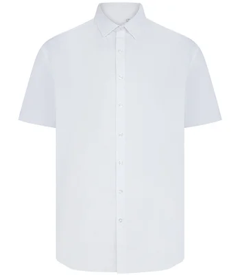 Henbury Henbury Short Sleeved Cotton Feel Coolplus® Shirt in WHI