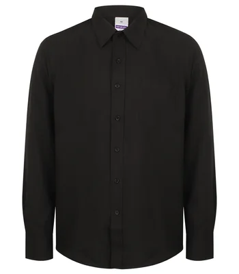 Henbury Henbury Long Sleeve Wicking Shirt in BLK
