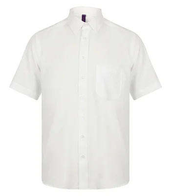 Henbury Henbury Short Sleeve Wicking Shirt in WHI