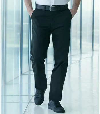 Henbury Henbury 65/35 Flat Fronted Chino Trousers