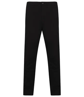 Henbury Henbury Stretch Flex Waistband Chino Trousers in BLK