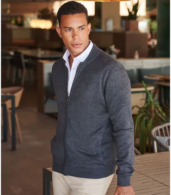 Henbury Henbury Unisex Zip Through Cardigan