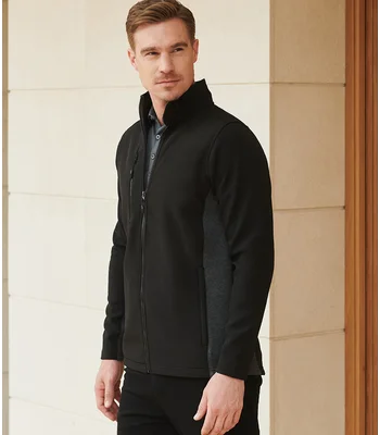Henbury Henbury Unisex Contrast Soft Shell Jacket in BK/CH