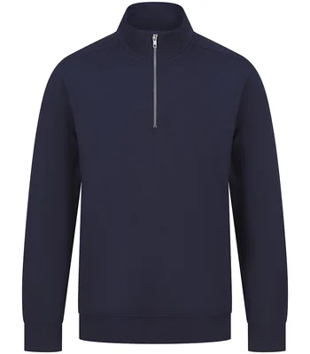 Henbury Henbury Unisex Sustainable 1/4 Zip Sweatshirt in NAV