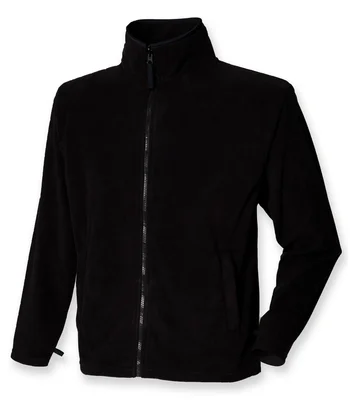 Henbury Henbury Micro Fleece Jacket in BLK