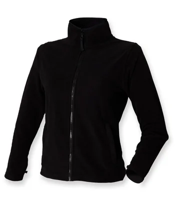 Henbury Henbury Ladies Micro Fleece Jacket in BLK