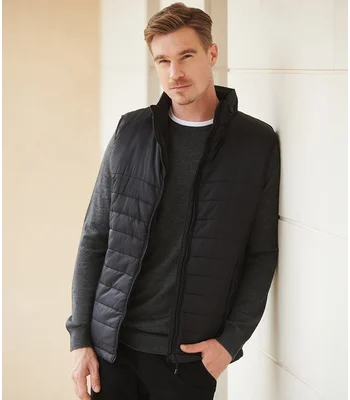 Henbury Henbury Unisex Padded Gilet in BLK