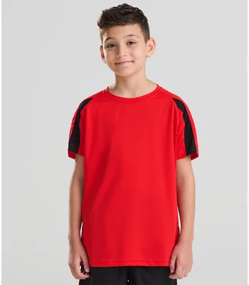 Just Cool AWDis Kids Cool Contrast T-Shirt in AW/FR