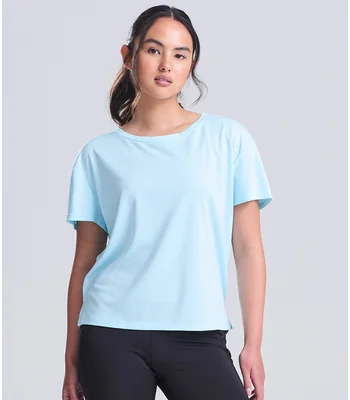 Just Cool AWDis Ladies Cool Open Back T-Shirt in WHI