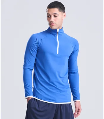 Just Cool AWDis Cool Half Zip Sweat Top in JB/FR