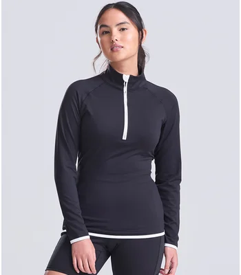 Just Cool AWDis Ladies Cool Half Zip Sweat Top in JB/AW