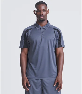 Just Cool AWDis Cool Contrast Polo Shirt in FR/JB