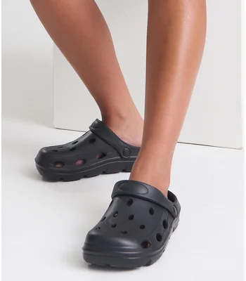 Just Cool AWDis Cool Aero Clogs in Jet Black