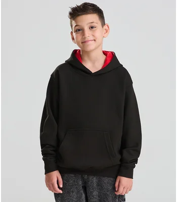 Just Hoods AWDis Kids Varsity Hoodie in JB/FR