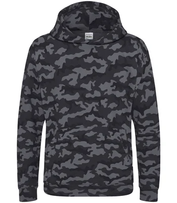 Just Hoods AWDis Kids Camo Hoodie in BKC