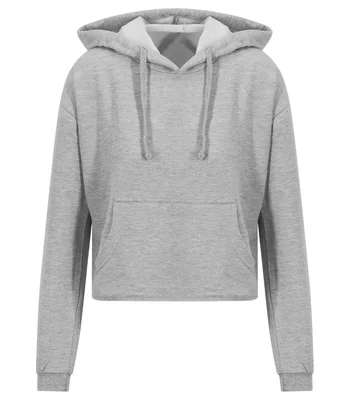 Just Hoods AWDis Ladies Cropped Hoodie in HEA
