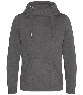 Just Hoods AWDis Cross Neck Hoodie in CHA