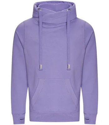 Just Hoods AWDis Cross Neck Hoodie in DTL