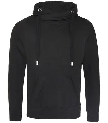 Just Hoods AWDis Cross Neck Hoodie in JBK
