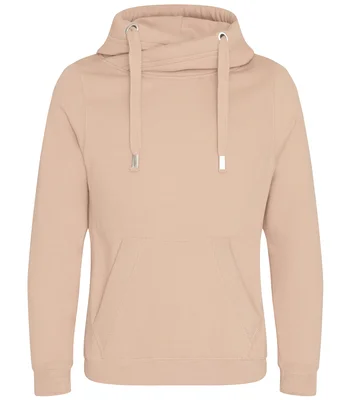 Just Hoods AWDis Cross Neck Hoodie in NUD