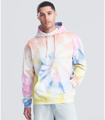 Just Hoods AWDis Tie-Dye Hoodie in BCD