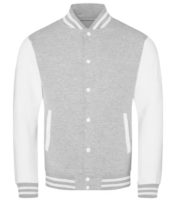 Just Hoods AWDis Varsity Jacket in JB/WH