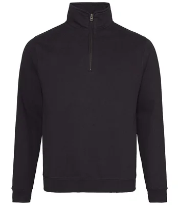 Just Hoods AWDis Sophomore Zip Neck Sweatshirt in JBK