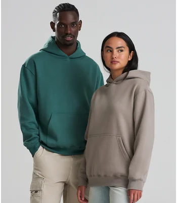 Just Hoods AWDis Vision Heavyweight Hoodie in Deep Black
