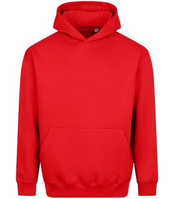 Just Hoods AWDis Vision Heavyweight Hoodie in Fire Red