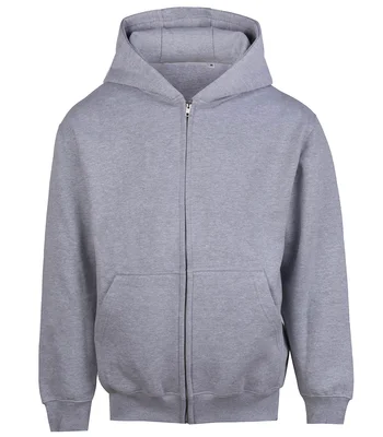 Just Hoods AWDis Vision Heavyweight Zoodie in Heather Grey