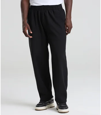 Just Hoods AWDis Signature Heavyweight Jog Pants in Deep Black