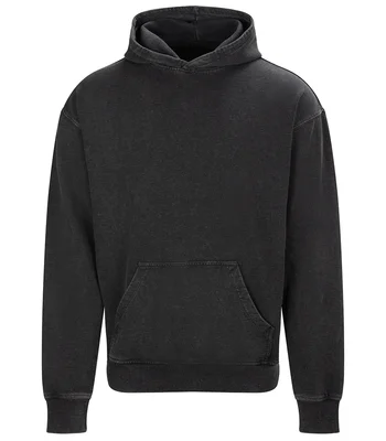 Just Hoods AWDis Vintage Washed Hoodie in Washed Black