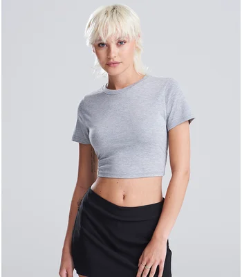 Just Ts AWDis Ladies Tri-Blend Cropped T-Shirt in SOB
