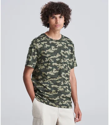 Just Ts AWDis Camo T-Shirt in GNC