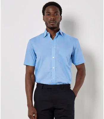 Kustom Kit Kustom Kit Short Sleeve Classic Fit Business Shirt in DKN
