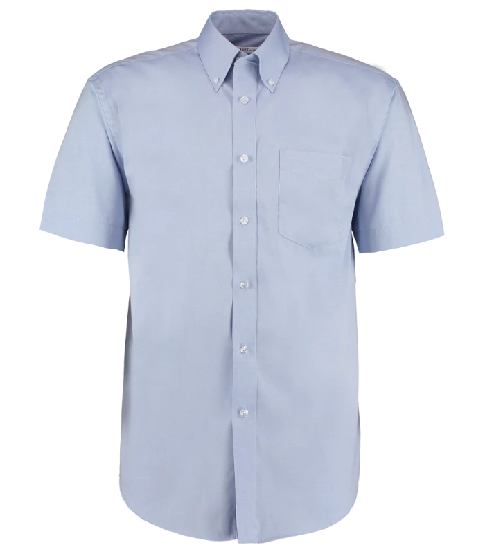 Kustom Kit Kustom Kit Premium Short Sleeve Classic Fit Oxford Shirt in LBL