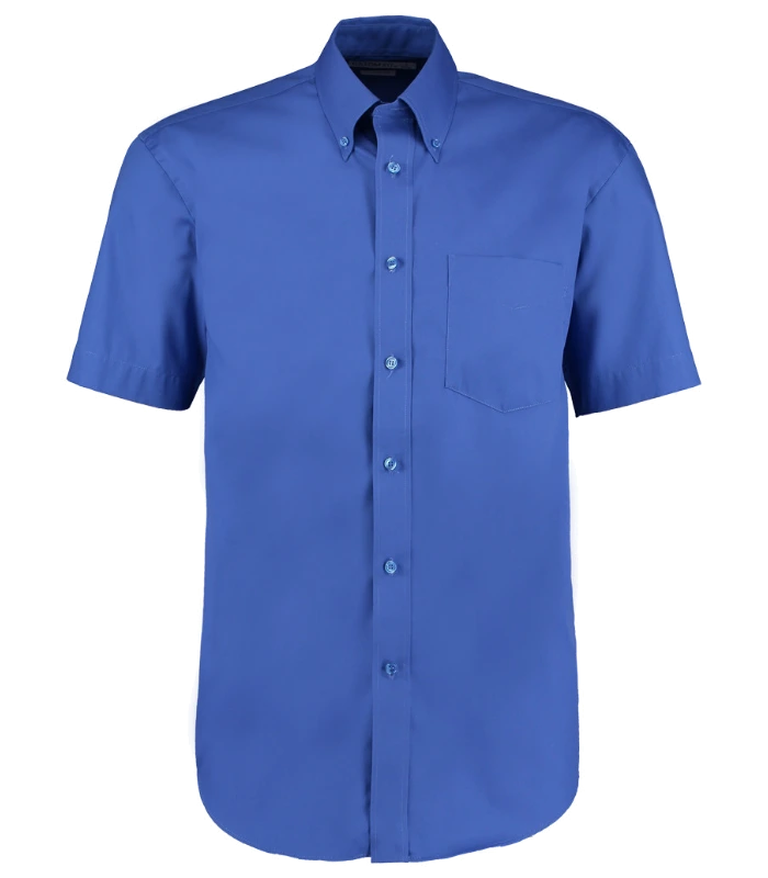 Kustom Kit Kustom Kit Premium Short Sleeve Classic Fit Oxford Shirt in ROY