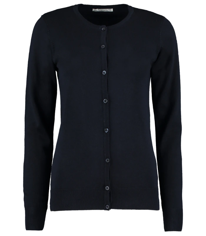 Kustom Kit Kustom Kit Ladies Arundel Round Neck Cardigan in NAV