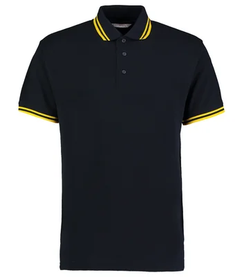 Kustom Kit Kustom Kit Contrast Tipped Poly/Cotton Piqué Polo Shirt in CH/BK